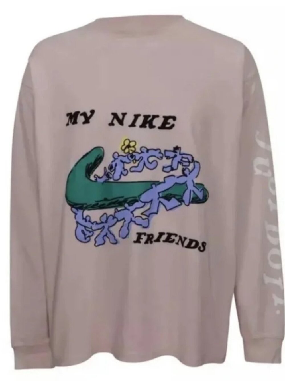 nwot Men’s Nike NSW "My Nike Friends" Long Sleeve Shirt Pink DZ3080-699 Sz L